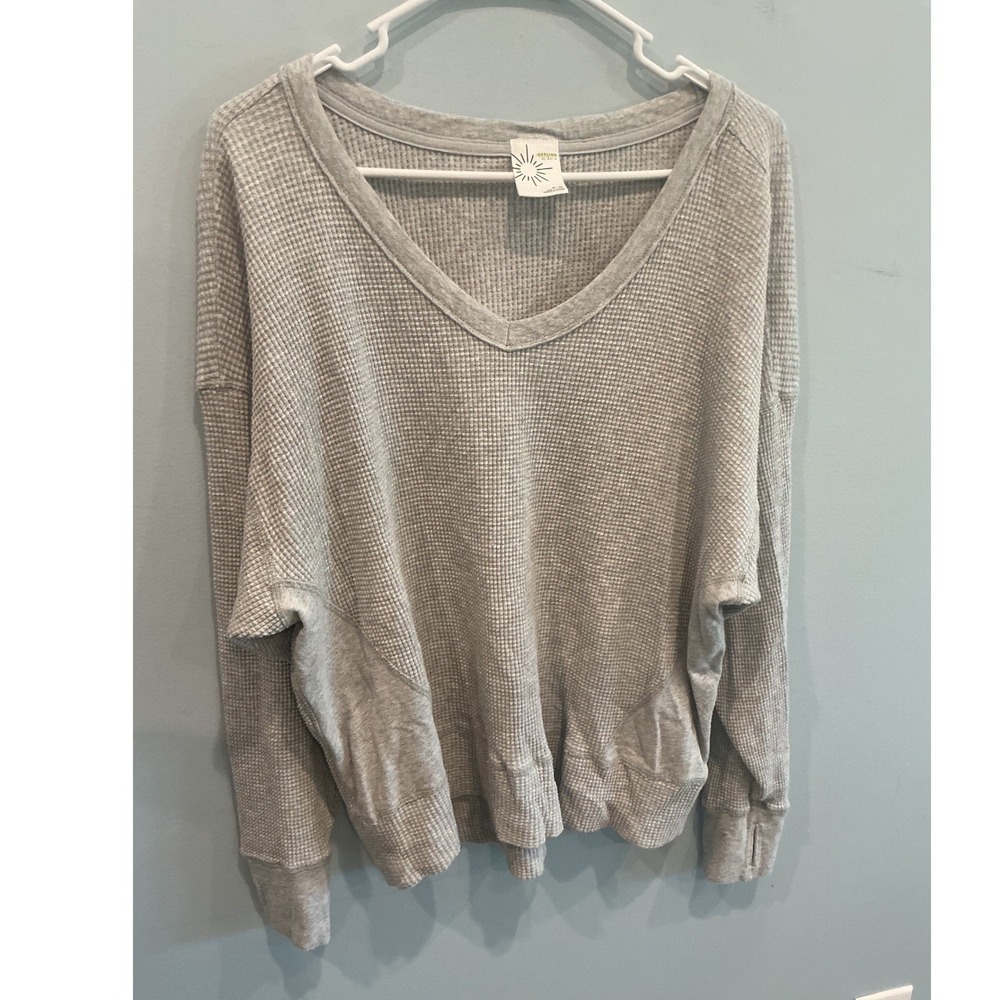 OFFLINE by Aerie Womens Cotton Waffle Knit Thermal Top M Leisure Oversized Fall